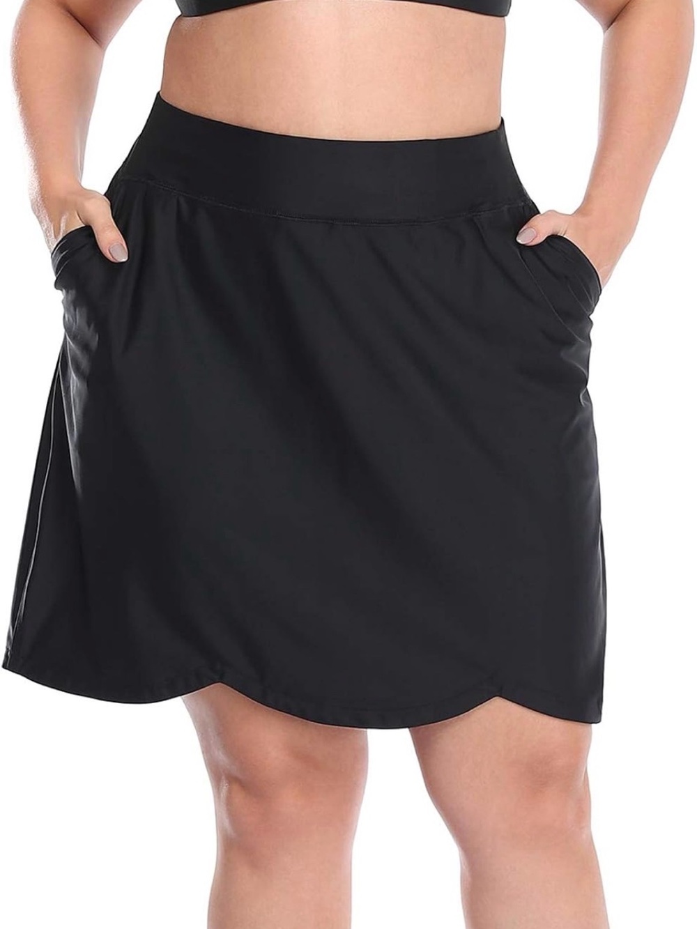HDE Womens Plus Sz 24 Skort Skirt w/ Bike Shorts Active Golf Swim Skirt Pockets